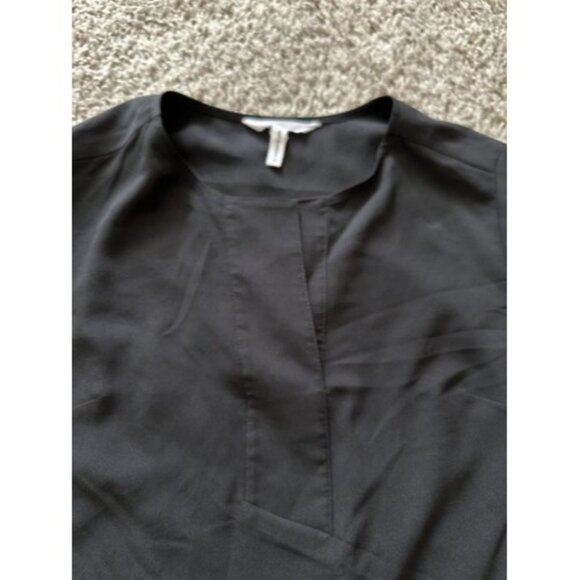 BCBGeneration Women's Black Long Sleeve Sheer Flowy Layered Blouse Size XS - Picture 5 of 10